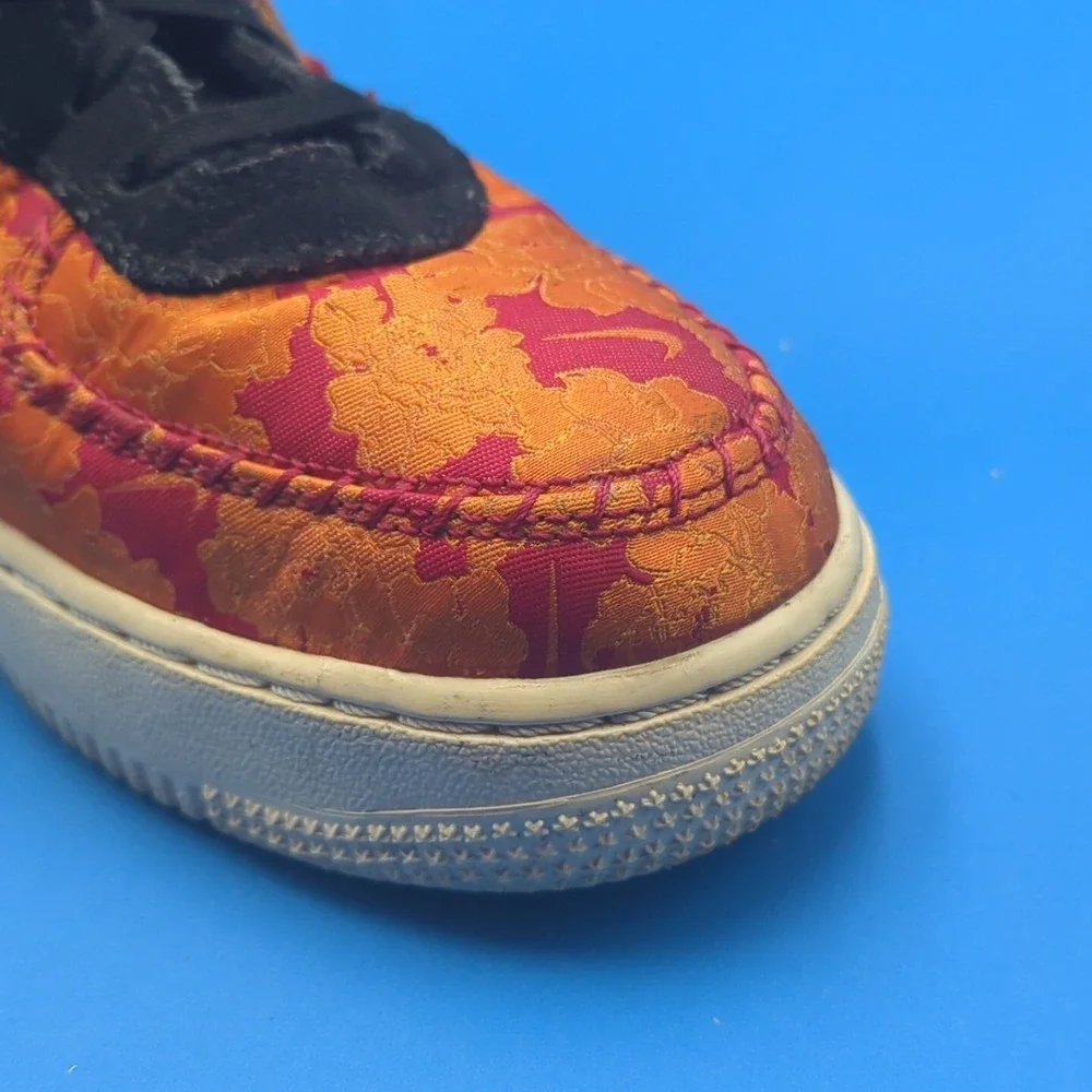Size 6Y Nike Air Force‎ 1 Low Premium Chinese New Year Orange Red Floral